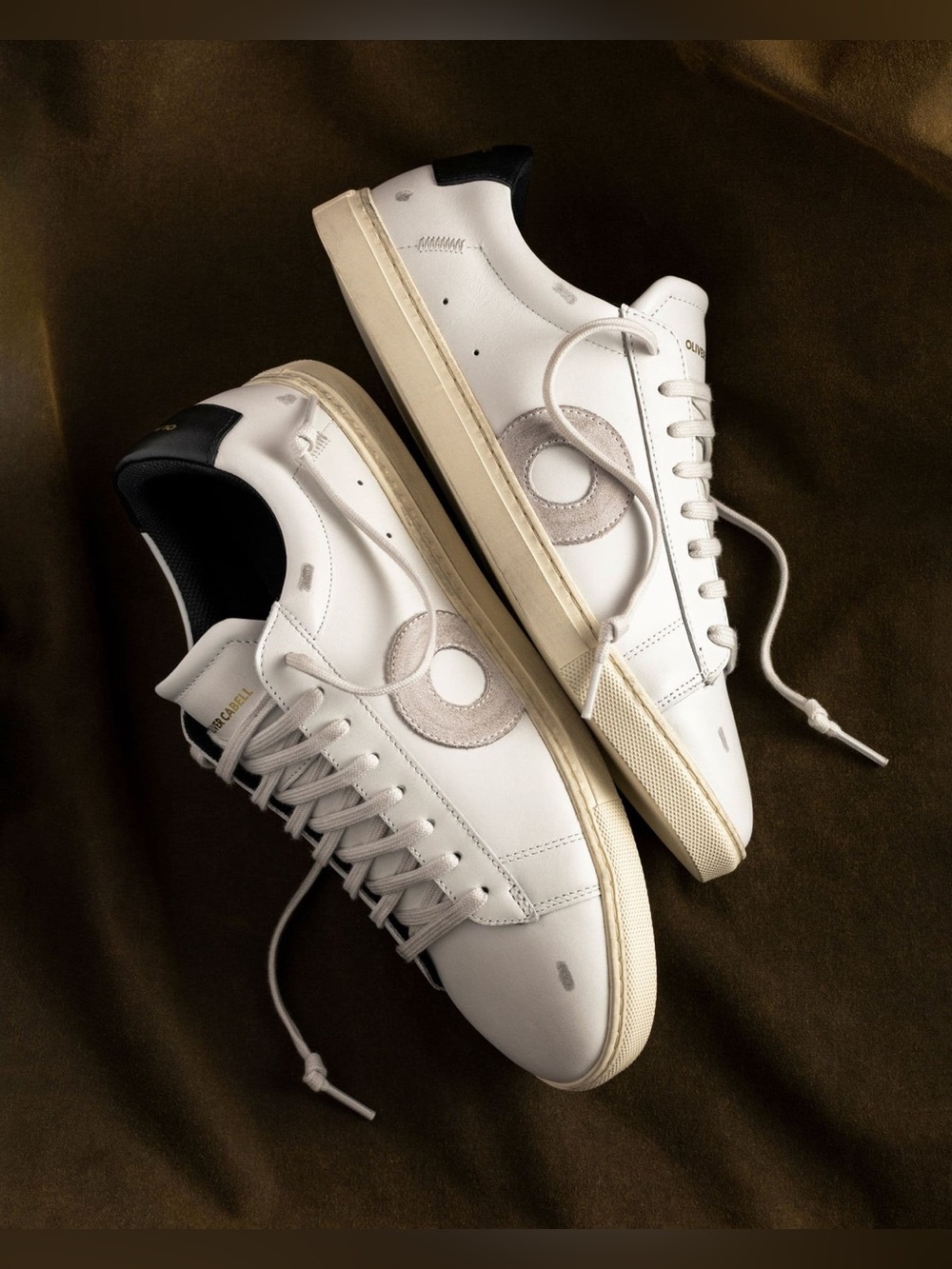 Oliver Cabell 1 Belmont White Leather Sneakers Low Tennis Shoes Distressed 37
